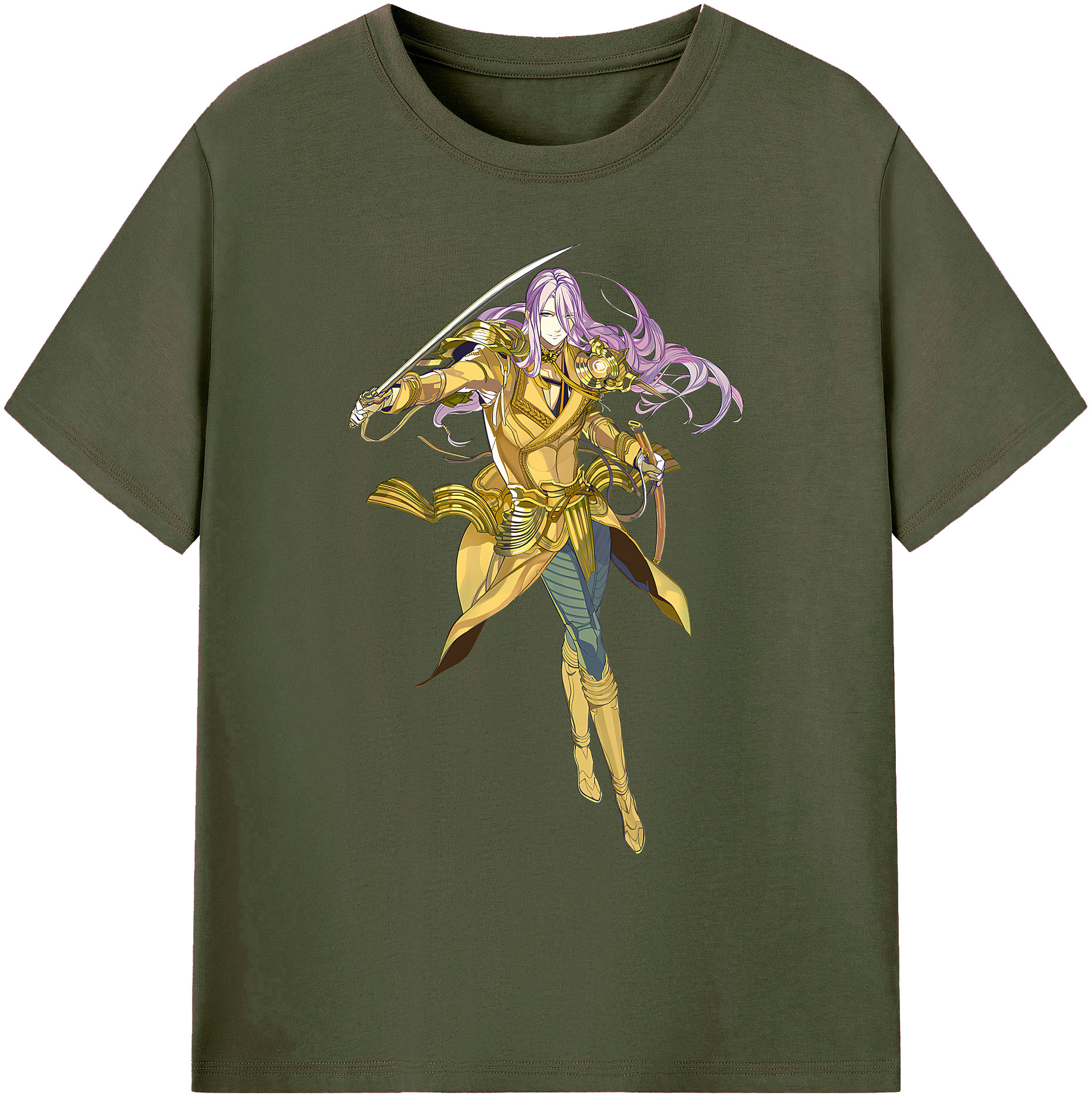 （画像用） 刀剣乱舞 Touken Ranbu 綿100％ メンズ半袖Tシャツ｜肌触りやわらか＆通気性